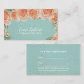  benoeming Floral Makeup & Hair Salon Afsprakenkaartje (Voorkant / Achterkant)