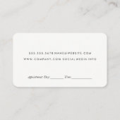 Benoeming Glitter en Sequin Afsprakenkaartje (Achterkant)