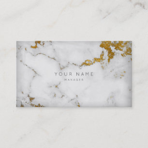 Benoeming Golden White Grey Marble Vip Afsprakenkaartje