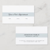 Benoeming Herinneringsherinnering legant handgesch Afsprakenkaartje (Voorkant / Achterkant)