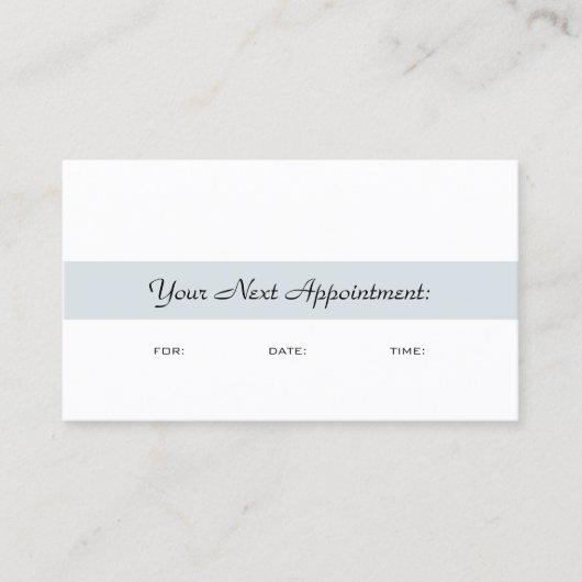 Benoeming Herinneringsherinnering legant handgesch Afsprakenkaartje (Voorkant)