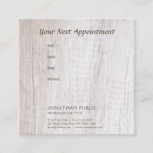 Benoeming Herinneringsherinnering Sjabloon voor ho Afsprakenkaartje (Voorkant)