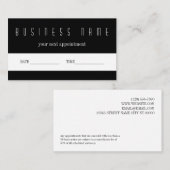 Benoeming herinneringskaart Uw volgende bezoek Visitekaartje (Voorkant / Achterkant)