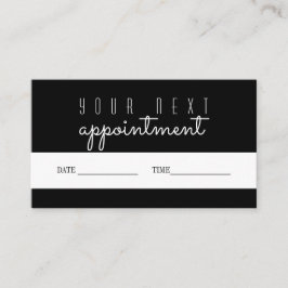 Benoeming herinneringskaart Uw volgende bezoek Visitekaartje