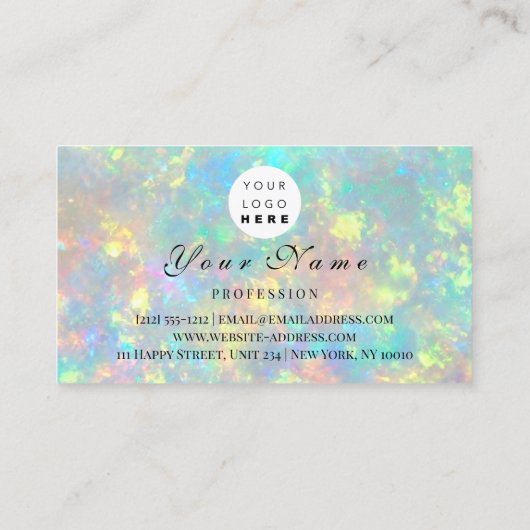 Benoeming Makeup Hair Logo Nails Qr Code Opal Afsprakenkaartje (Achterkant)