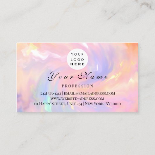 Benoeming Makeup Hair Logo Nails Qr Holografie Afsprakenkaartje (Achterkant)