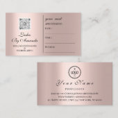 Benoeming Makeup Hair Logo Nails Roos QR Afsprakenkaartje (Voorkant / Achterkant)