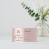 Benoeming Makeup Hair Logo Nails Roos QR Afsprakenkaartje (Staand voorkant)