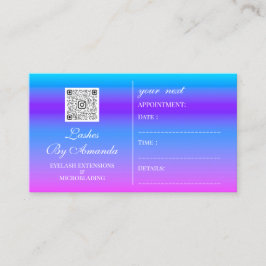 Benoeming Makeup Hair Logo Nails roze QR Afsprakenkaartje