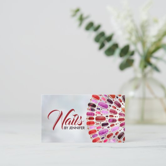 Benoeming Marble Nails Mandala Visitekaartje (Staand voorkant)