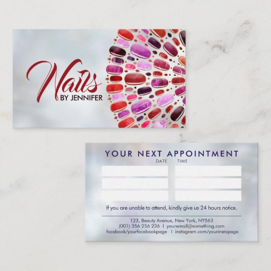 Benoeming Marble Nails Mandala Visitekaartje (Voorkant / Achterkant)