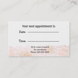 Benoeming marmer Peach specialist Afsprakenkaartje