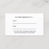 Benoeming Moderne Blauwgroen vetmether Gold Scisso Visitekaartje (Achterkant)