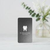 Benoeming moderne zwarte witte tandheelkundige tan afsprakenkaartje (Staand voorkant)