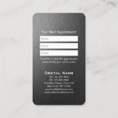 Benoeming moderne zwarte witte tandheelkundige tan afsprakenkaartje (Achterkant)