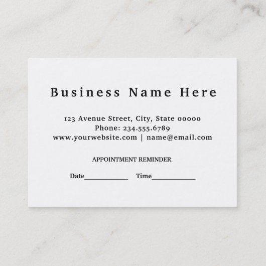 Benoeming Neon Rainbow Glam Haarstylist Afsprakenkaartje (Achterkant)