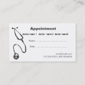 Benoeming Nursing Stethoscoop RN Doctor Medical Afsprakenkaartje (Achterkant)