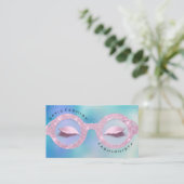 Benoeming optische Holografen roze blauwe bril Contactkaartje (Staand voorkant)