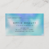 Benoeming optische Holografen roze blauwe bril Contactkaartje (Achterkant)