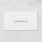 Benoeming patroonhaar Salon-stylist Afsprakenkaartje (Achterkant)