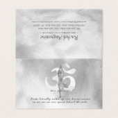 Benoeming prijslijst Yoga Meditation Instructor Visitekaartje (Buitenkant ongevouwen)