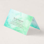 Benoeming prijslijst Yoga Meditation Instructor Visitekaartje (Achterkant)