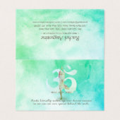 Benoeming prijslijst Yoga Meditation Instructor Visitekaartje (Buitenkant ongevouwen)