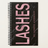 Benoeming roos Gold en zwarte marmer Planner (Voorkant)