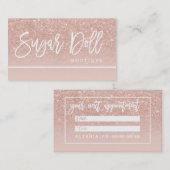 Benoeming roos goudtipografie roos goud logo afsprakenkaartje (Voorkant / Achterkant)