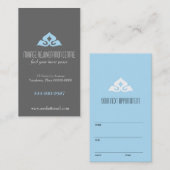 Benoeming Serene Salon Blue Afsprakenkaartje (Voorkant / Achterkant)