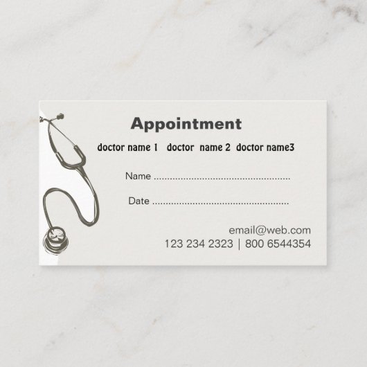 Benoeming Simple Geweldige Doctor Medical Device Afsprakenkaartje (Achterkant)