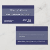 Benoeming Simple Minimal Doctor Chiropractic Afsprakenkaartje (Voorkant / Achterkant)