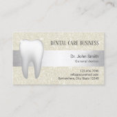 Benoeming tandarts Ivory Glitter Dentist Afsprakenkaartje (Voorkant)