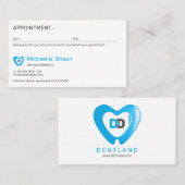 Benoeming tandheelkunde afsprakenkaartje (Voorkant / Achterkant)