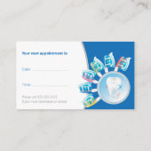 Benoeming tandheelkunde | Professionele tandheelku Afsprakenkaartje (Achterkant)