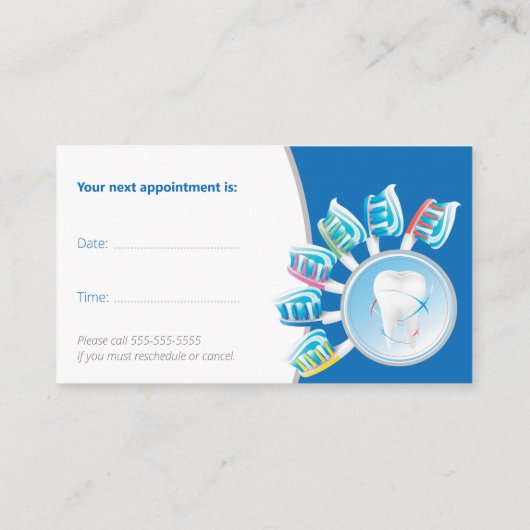 Benoeming tandheelkunde | Professionele tandheelku Afsprakenkaartje (Achterkant)