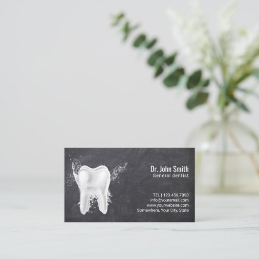 Benoeming tandheelkundig kalkbordtandheelkundige t afsprakenkaartje (Staand voorkant)