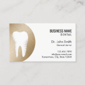 Benoeming tandheelkundig kantoor Modern Gold Denti Afsprakenkaartje (Voorkant)