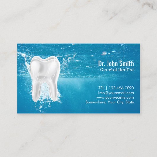 Benoeming tandheelkundige schoonmaakdienst Tanden- Afsprakenkaartje (Voorkant)