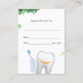 Benoeming tandheelkundige tandheelkundige tandheel afsprakenkaartje (Voorkant)