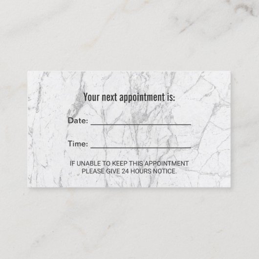 Benoeming tandheelkundige tandheelkundige tandheel afsprakenkaartje (Achterkant)