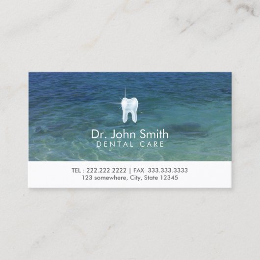 Benoeming tandheelkundige zorg schoon water afsprakenkaartje (Voorkant)