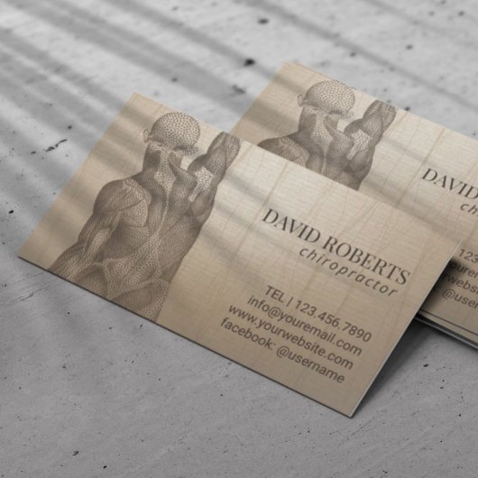  benoeming van Chiropractor Massage Therapy Afsprakenkaartje