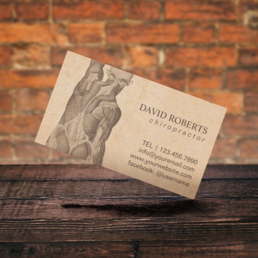 benoeming van Chiropractor Massage Therapy Afsprakenkaartje