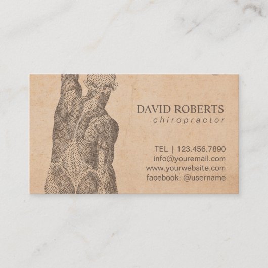  benoeming van Chiropractor Massage Therapy Afsprakenkaartje (Voorkant)