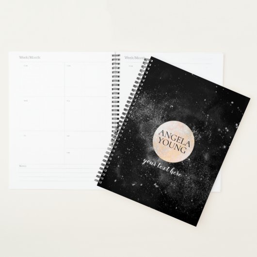 Benoeming van Cosmic Gold Moon Astrology Book Planner (Display)