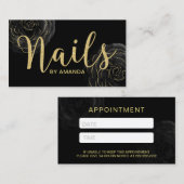 Benoeming van de Salon van de spijker de Moderne Afsprakenkaartje (Voorkant / Achterkant)