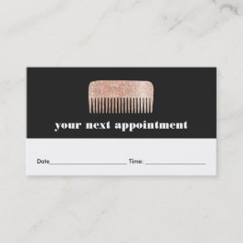 Benoeming van Faux Copper Sequin Comb Hair Salon Afsprakenkaartje