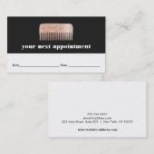 Benoeming van Faux Copper Sequin Comb Hair Salon Afsprakenkaartje (Voorkant / Achterkant)