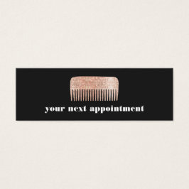 Benoeming van Faux Copper Sequin Comb Hair Salon Mini Visitekaartjes